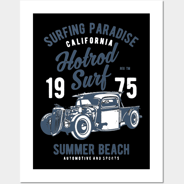 Hotrod Surf Wall Art by JakeRhodes